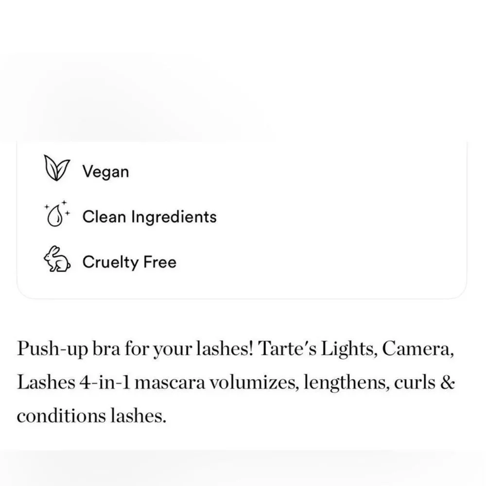 🌻 Tarte Lights Lashes 4-in-1 Mascara BLACK NEW Full Size